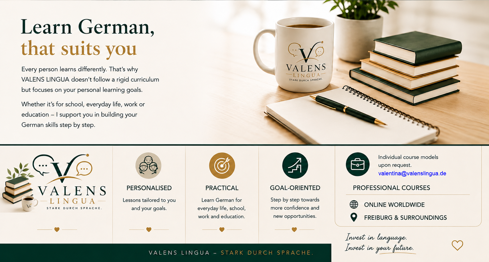 VALENS LINGUA – personalised, practical and goal-oriented German lessons